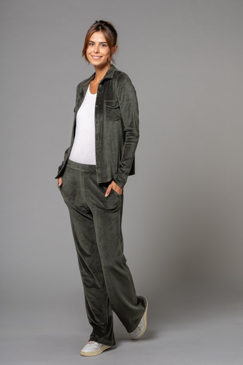 Majestic Filatures |Camicia con tasche applicate in velluto