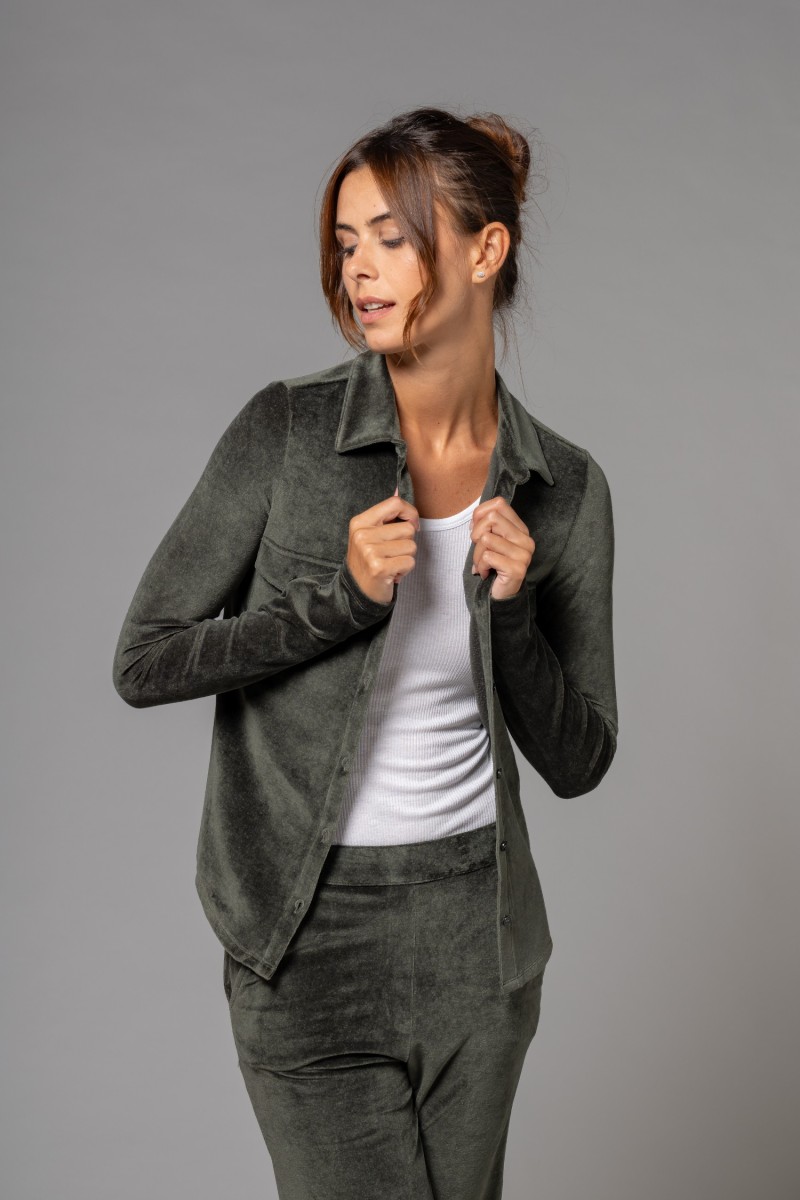Majestic Filatures |Camicia con tasche applicate in velluto