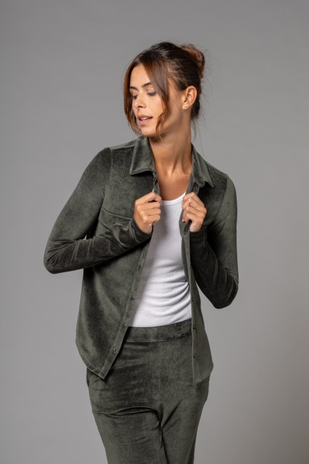 Majestic Filatures |Camicia con tasche applicate in velluto