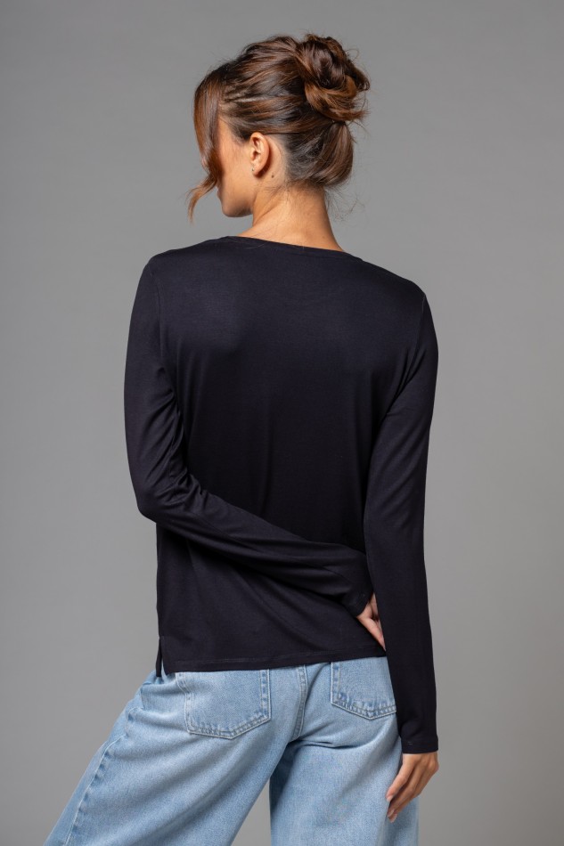 Majestic Filatures | T-shirt girocollo regular in viscosa 2