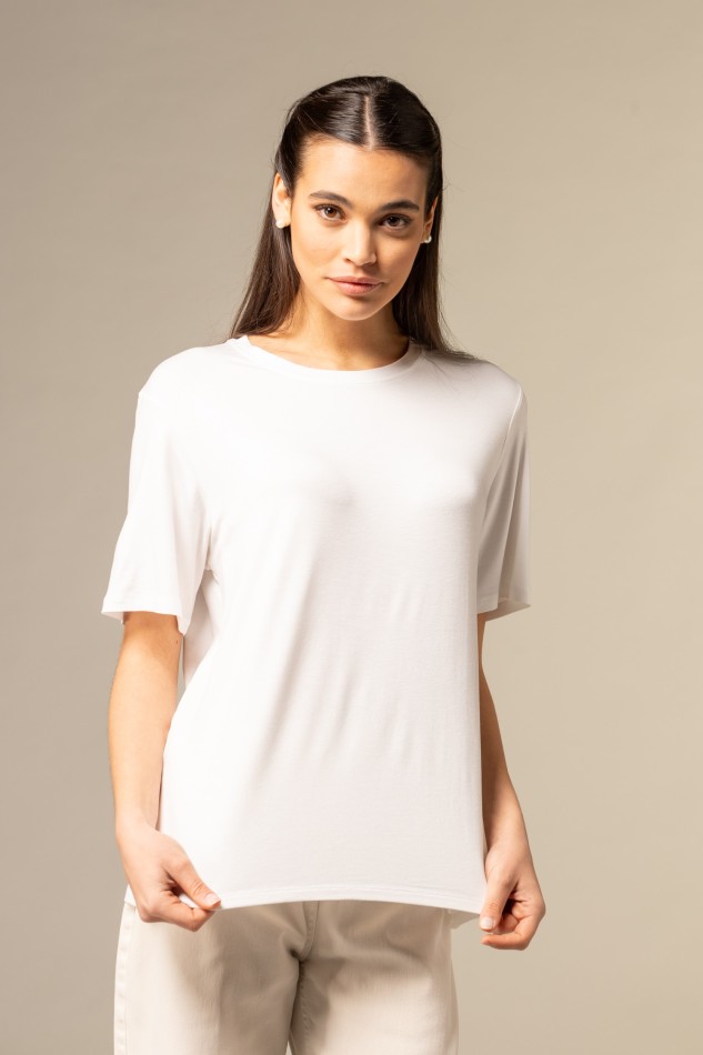 Majestic Filatures | T-shirt over in viscosa 2