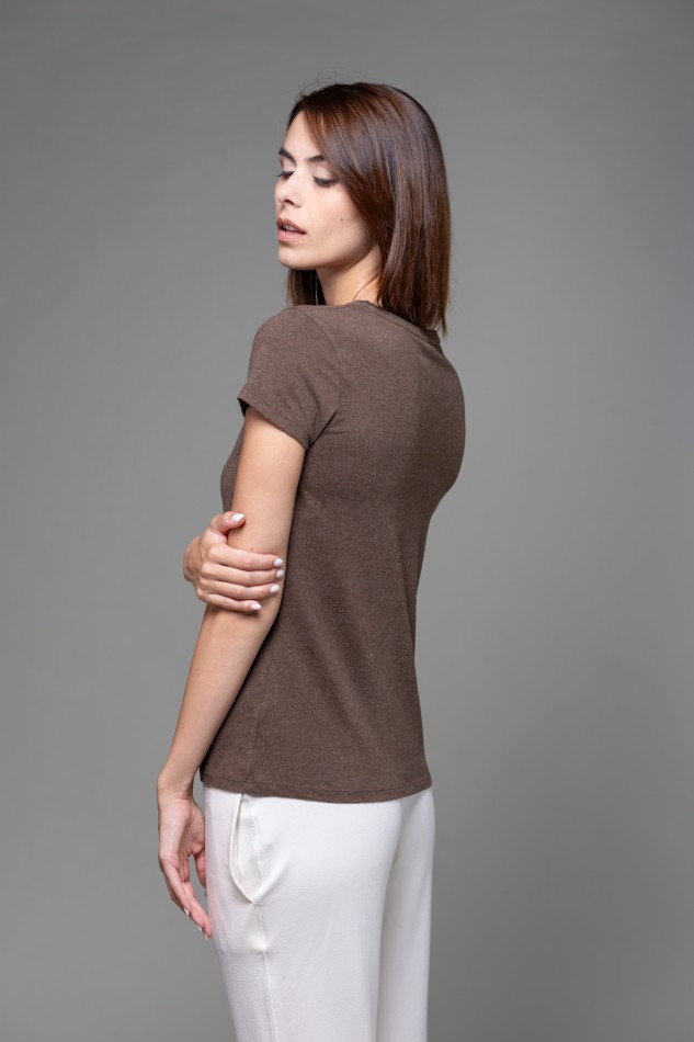 Majestic Filatures | T-shirt basica bianca in Cotone Deluxe 2
