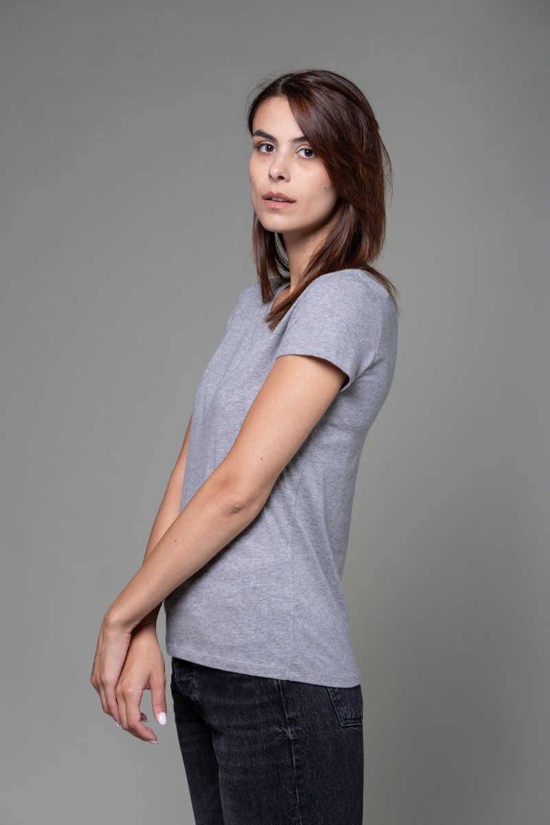 Majestic Filatures | T-shirt basica bianca in Cotone Deluxe