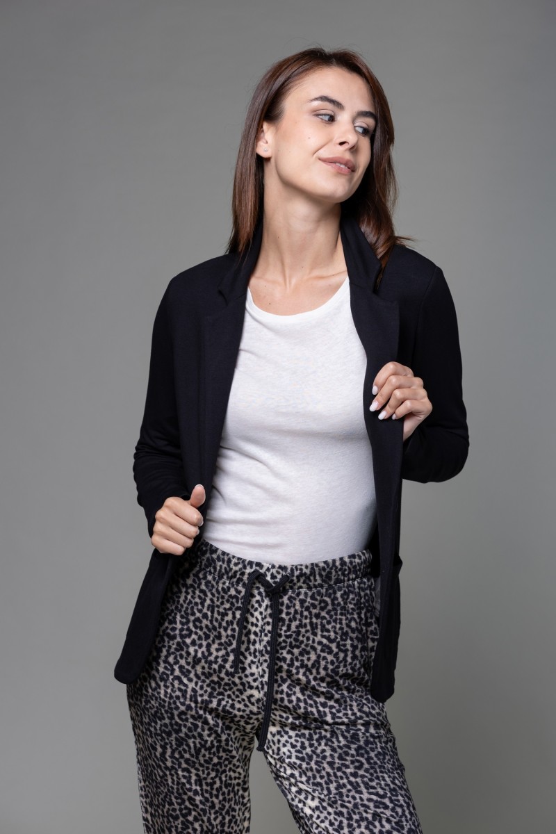 Majestic Filatures | Giacca felpata con bottone singolo