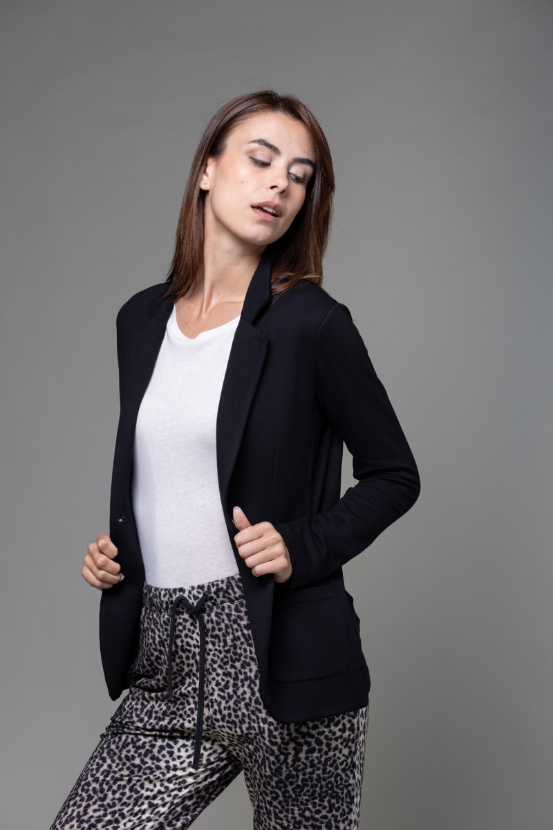 Majestic Filatures | Giacca felpata con bottone singolo