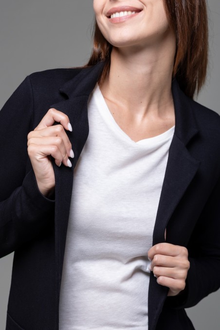 Majestic Filatures | Giacca felpata con bottone singolo