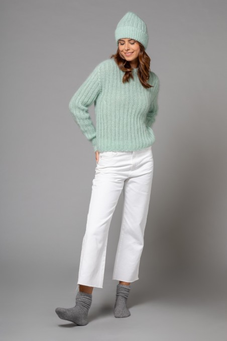 Majestic Filatures |Maglia girocollo in mohair e lana merinos