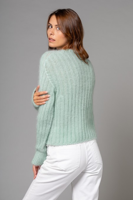 Majestic Filatures |Maglia girocollo in mohair e lana merinos