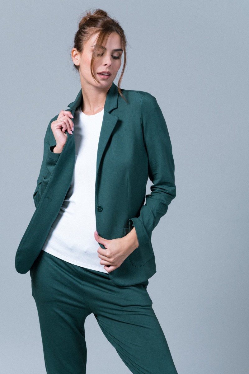 Majestic Filatures | Giacca felpata con bottone singolo