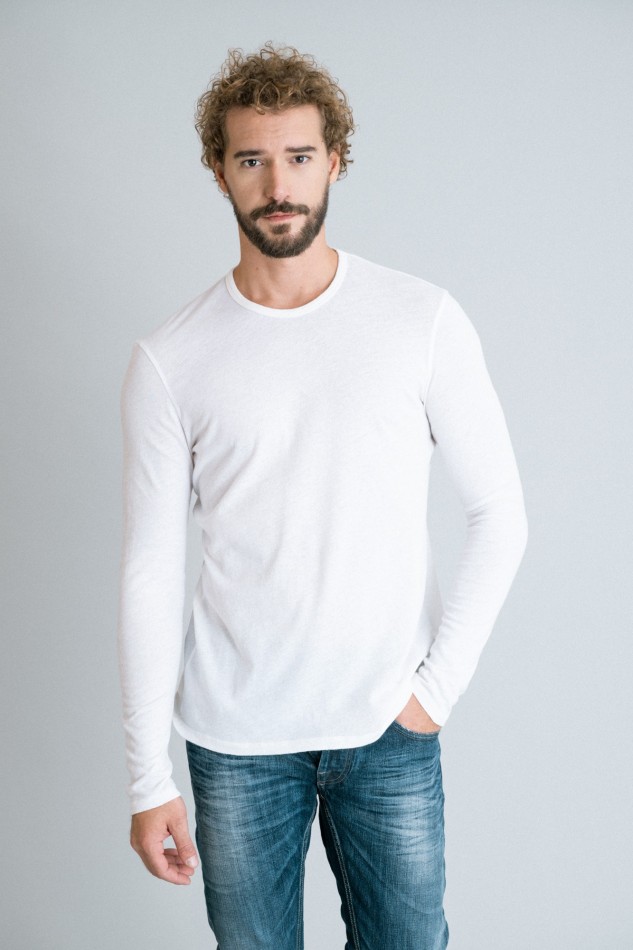 Majestic Filatures | T-shirt girocollo in cotone e cashmere 2