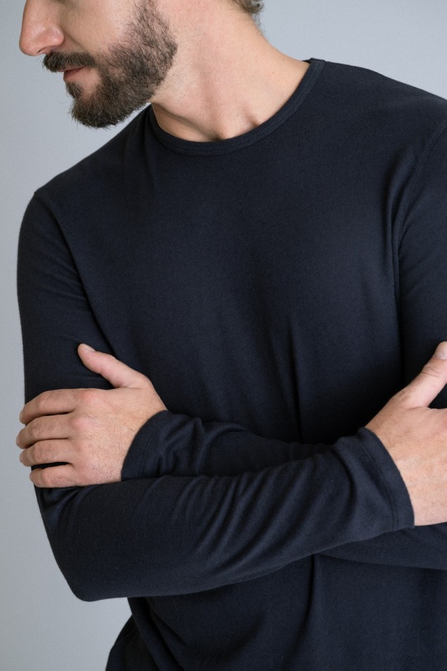 Majestic Filatures | T-shirt girocollo in cotone e cashmere