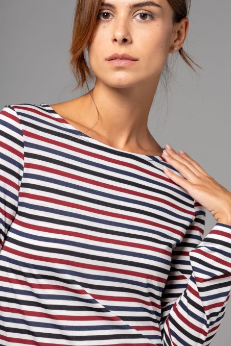 Majestic Filatures |T-shirt rigata in Liyocell