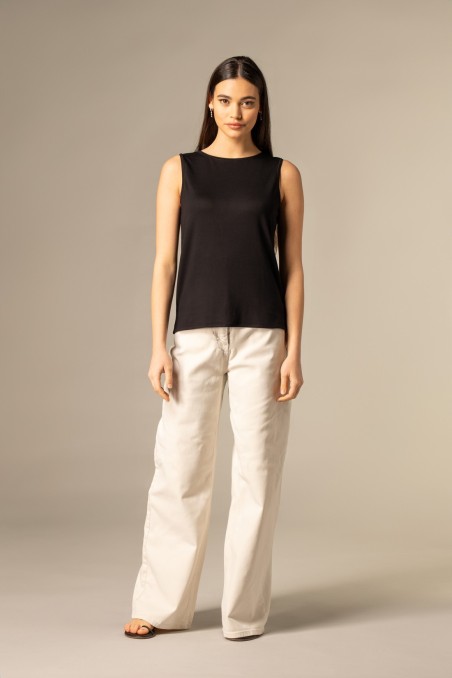 Majestic Filatures | Canotta con scollo a barchetta in viscosa