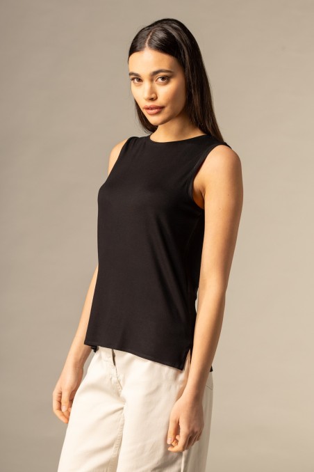 Majestic Filatures | Canotta con scollo a barchetta in viscosa