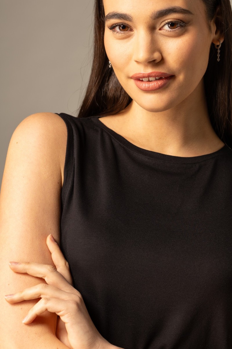 Majestic Filatures | Canotta con scollo a barchetta in viscosa