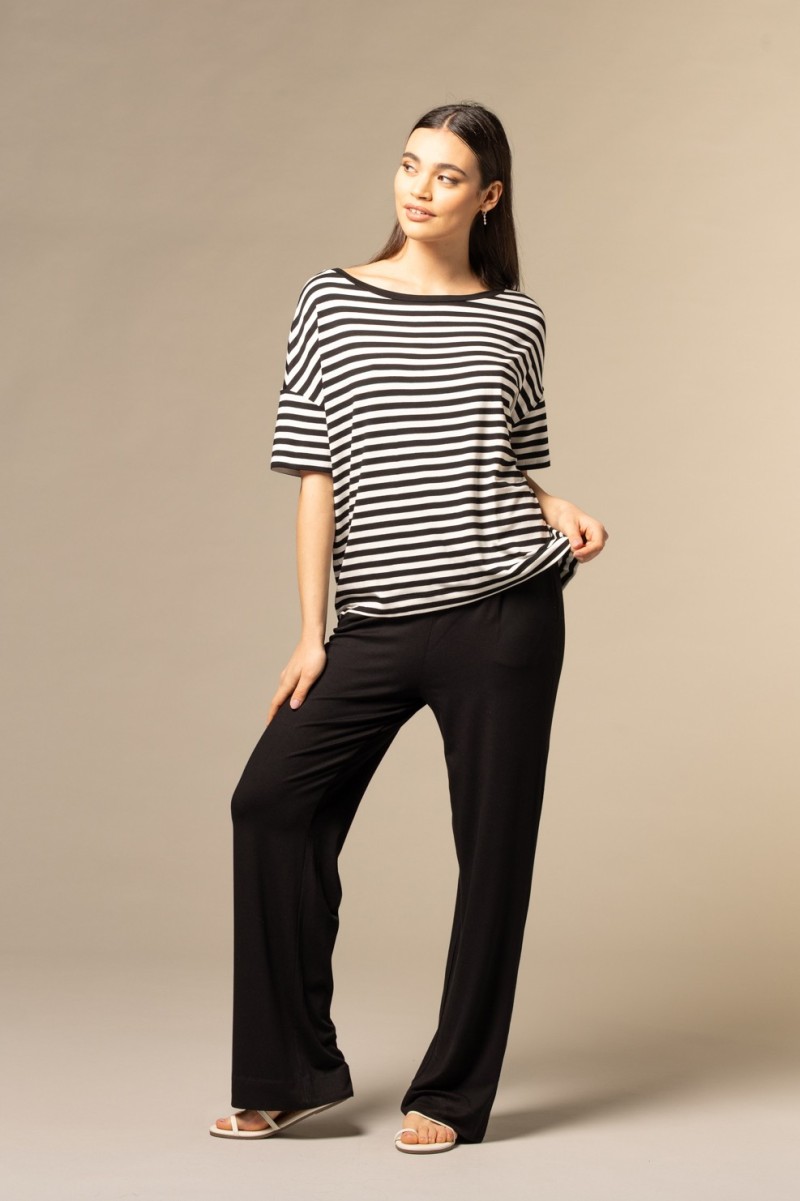 Majestic Filatures | Pantalone con fondo ampio e pinces