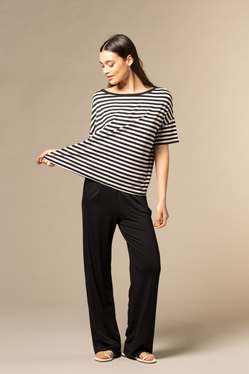 Majestic Filatures | Pantalone con fondo ampio e pinces