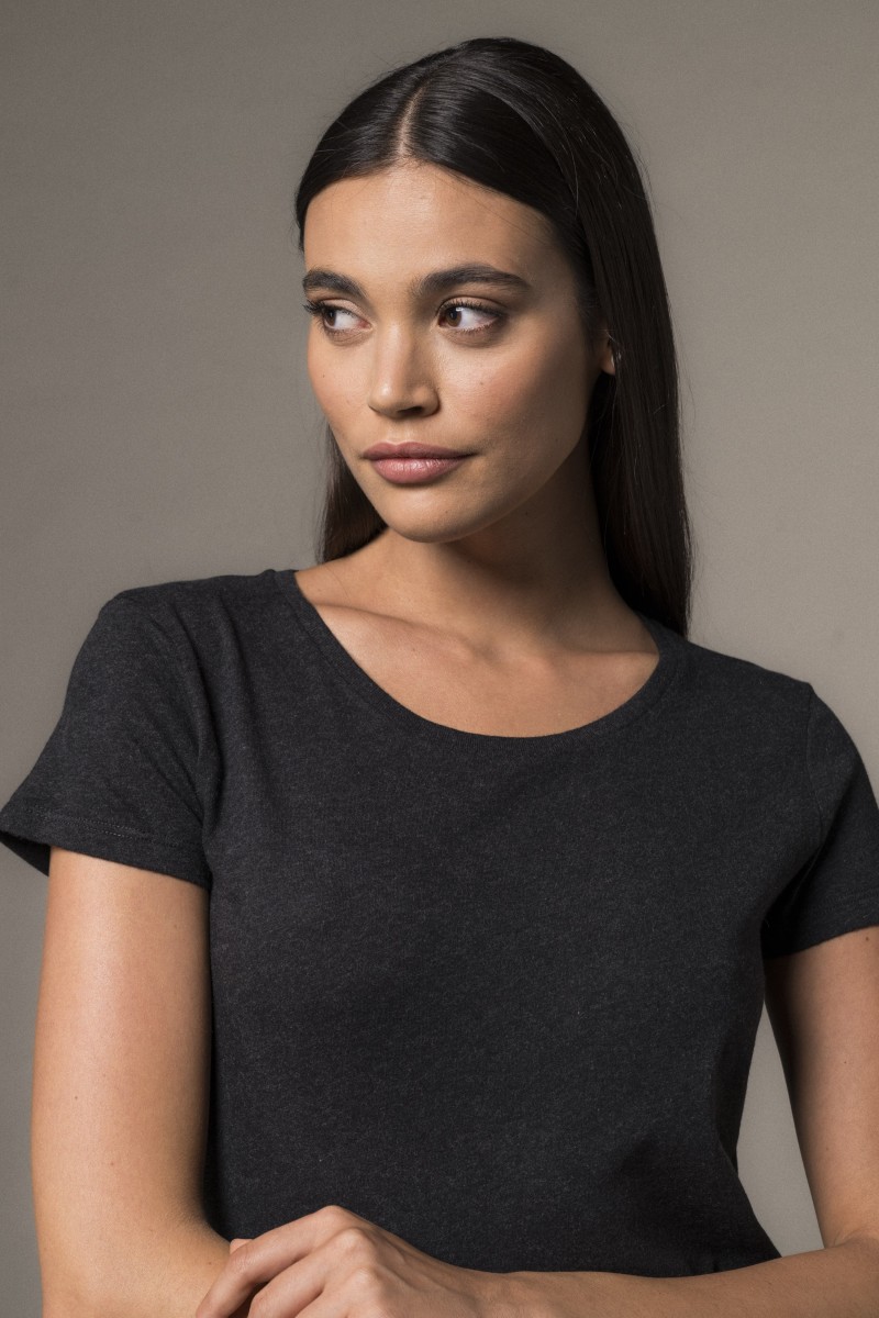 Majestic Filatures | T-shirt basica bianca in Cotone Deluxe