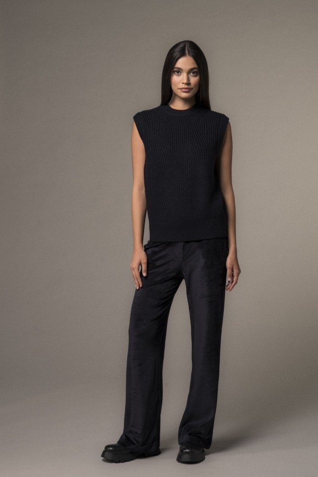 Majestic Filatures | Pantalone in velluto liscio 2