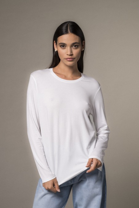 Majestic Filatures | T-shirt girocollo regular in viscosa