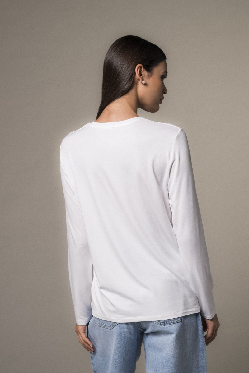 Majestic Filatures | T-shirt girocollo regular in viscosa