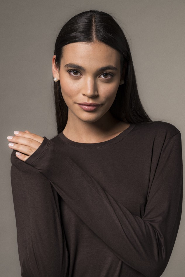 Majestic Filatures | T-shirt girocollo regular in viscosa