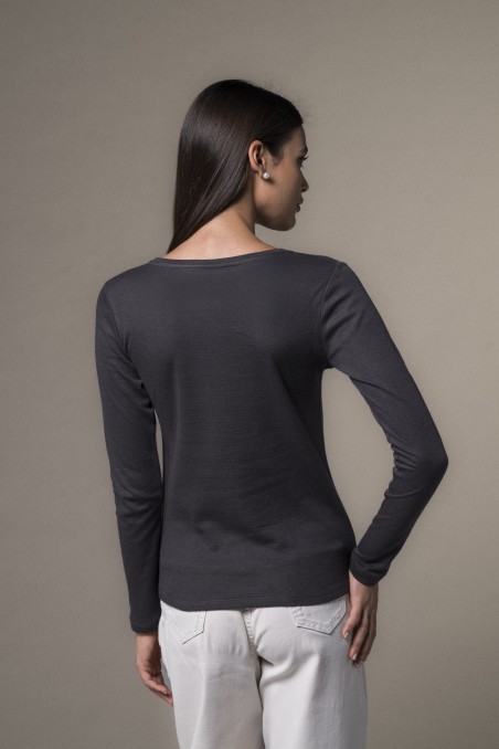 Majestic Filatures | T-shirt girocollo doppio colore slim