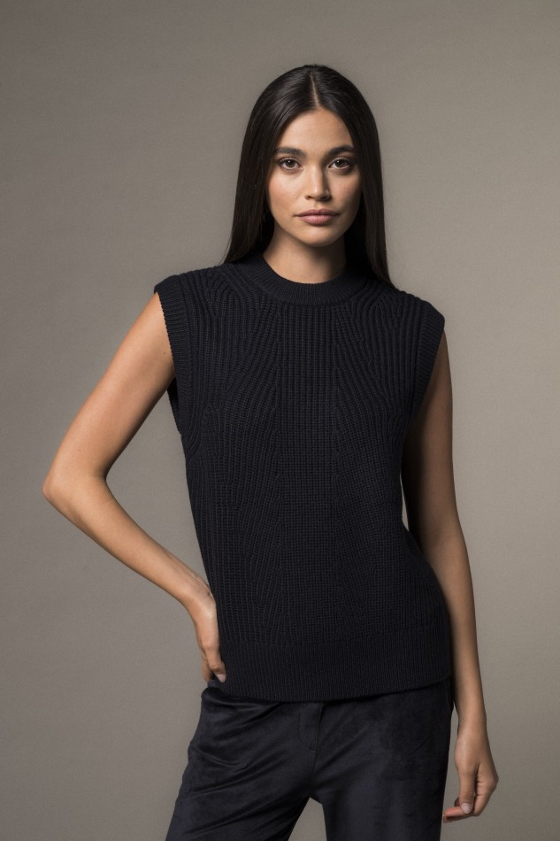 Majestic Filatures | Gilet in 100% lana merinos