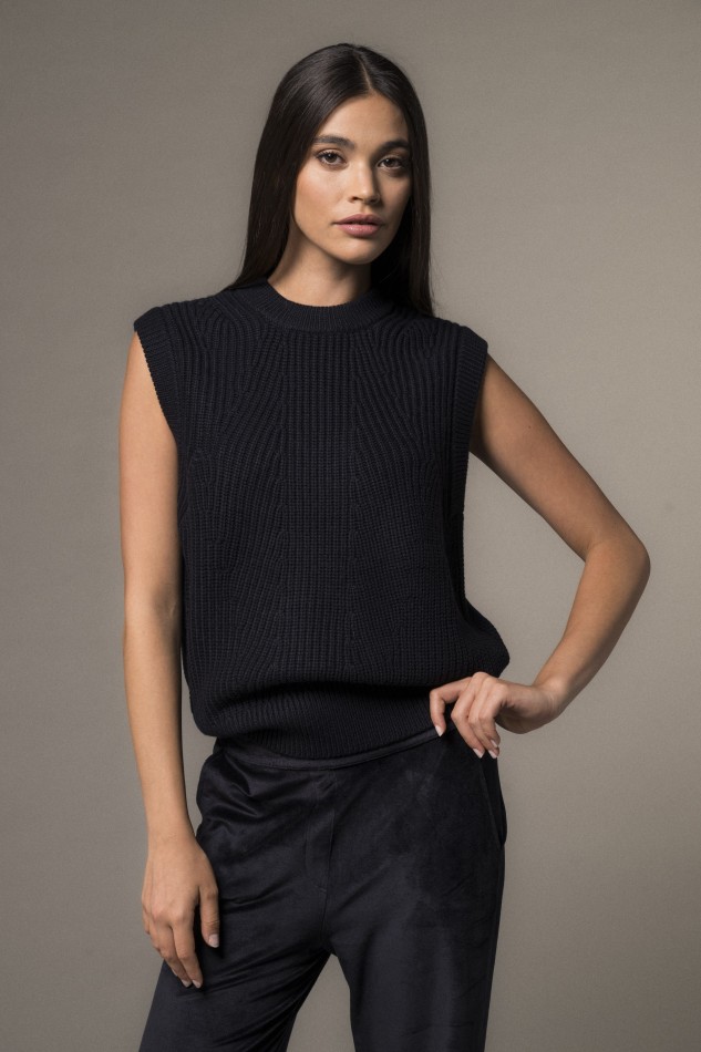 Majestic Filatures | Gilet in 100% lana merinos 2