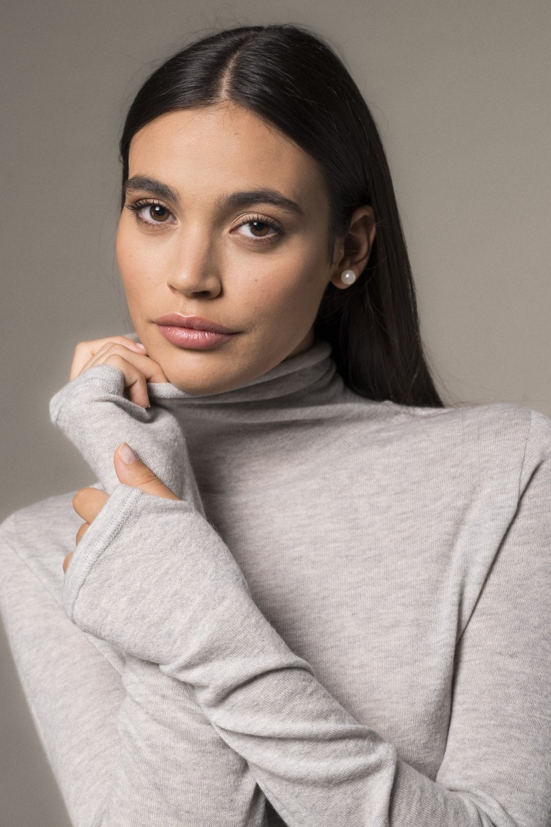 Majestic Filatures | T-shirt collo alto in 100% cashmere