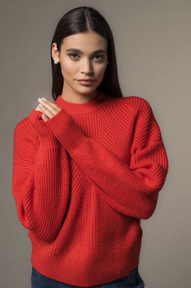 Majestic Filatures | Maglia girocollo in 100% lana merinos