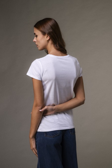 Majestic Filatures | T-shirt basica bianca in Cotone Deluxe