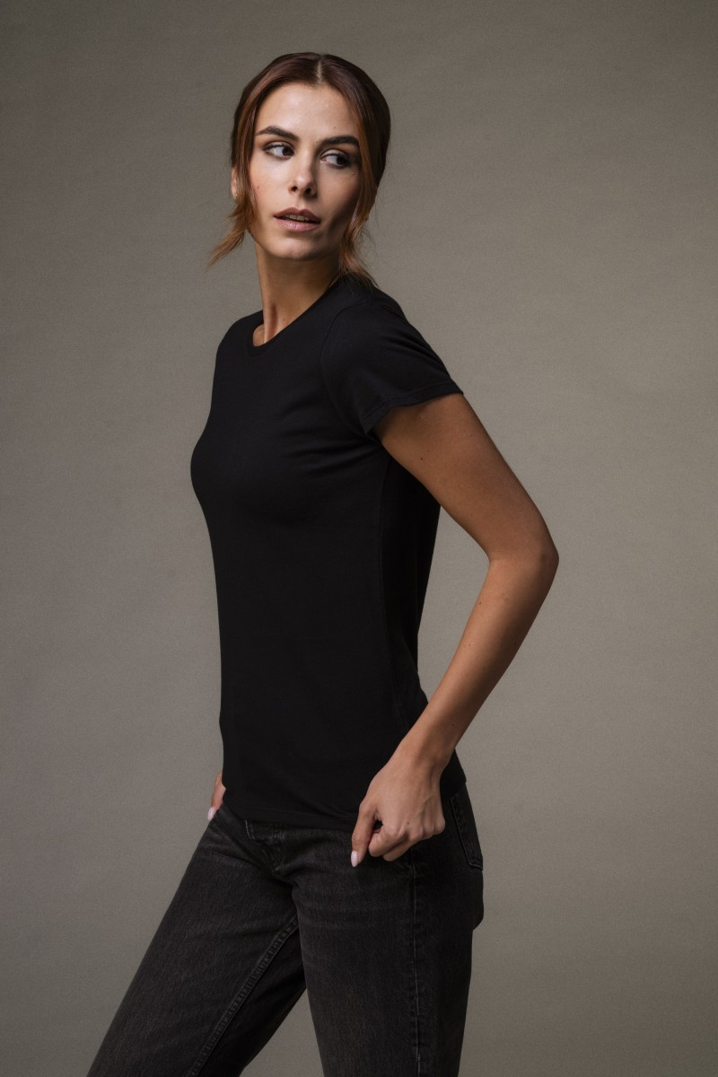 Majestic Filatures | T-shirt basica bianca in Cotone Deluxe