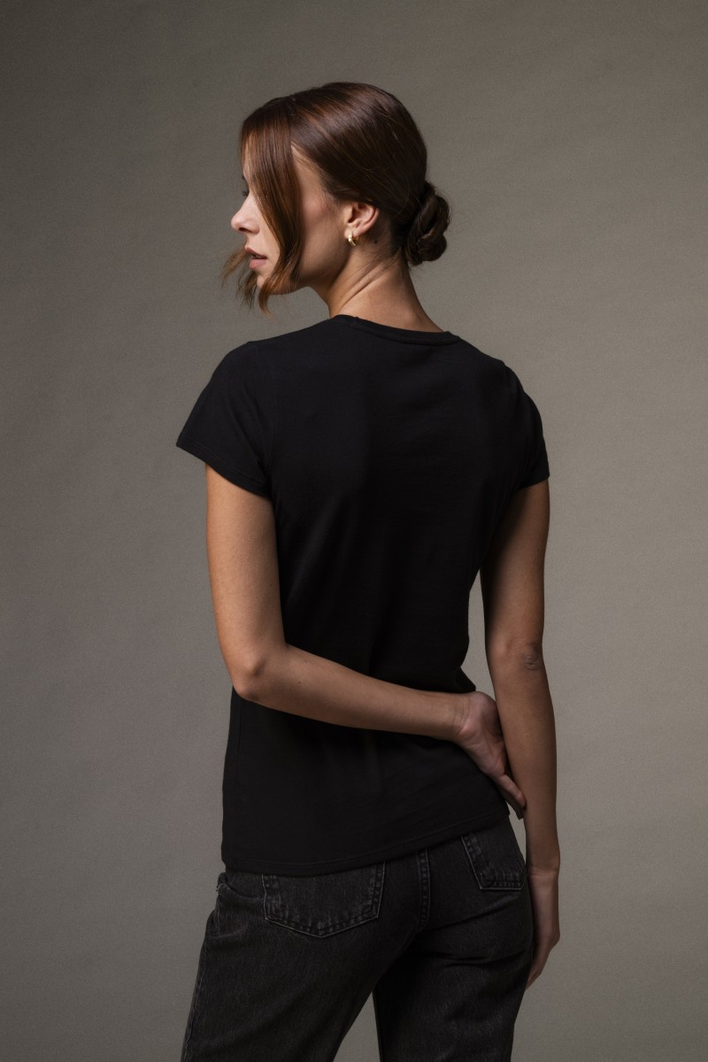 Majestic Filatures | T-shirt basica bianca in Cotone Deluxe