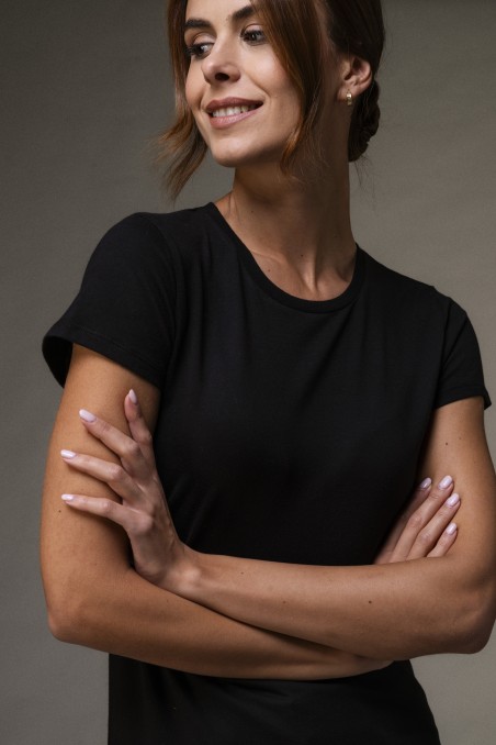 Majestic Filatures | T-shirt basica bianca in Cotone Deluxe