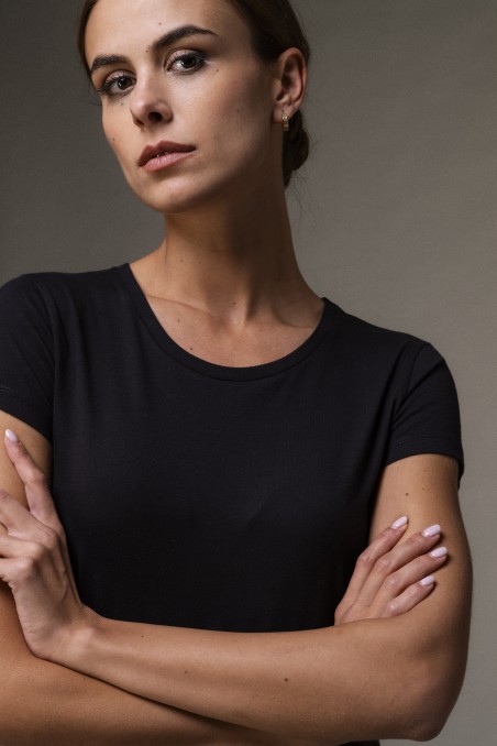 Majestic Filatures | T-shirt basica bianca in Cotone Deluxe