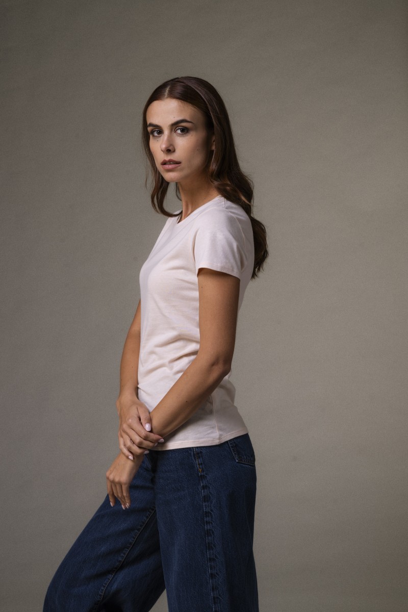 Majestic Filatures | T-shirt basica bianca in Cotone Deluxe