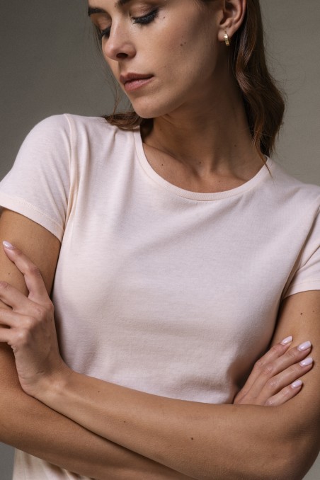 Majestic Filatures | T-shirt basica bianca in Cotone Deluxe