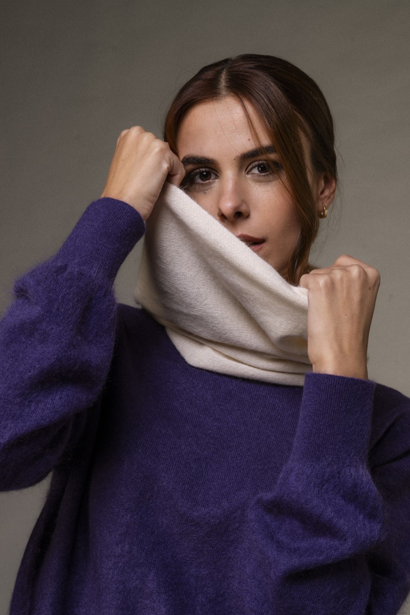 Majestic Filatures |  Combo sciarpa e top in raccoon nero