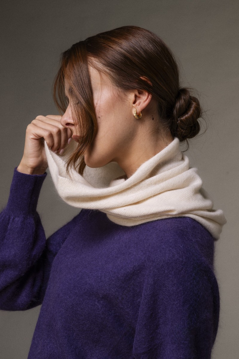 Majestic Filatures |  Combo sciarpa e top in raccoon nero