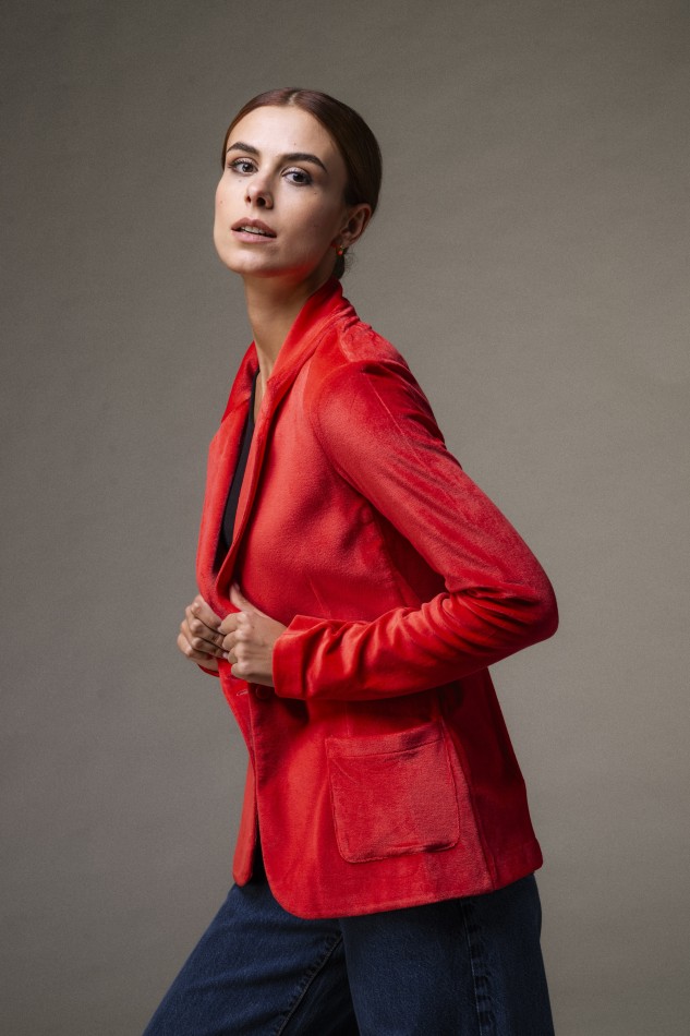 Majestic Filatures | Giacca con bottone singolo in velluto