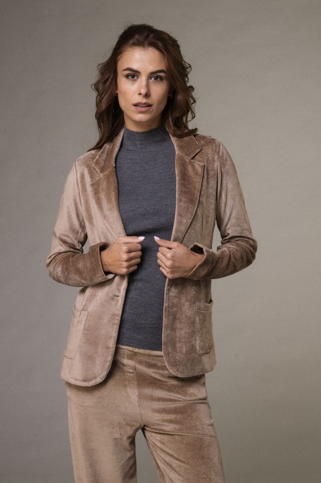 Majestic Filatures | Giacca con bottone singolo in velluto 2