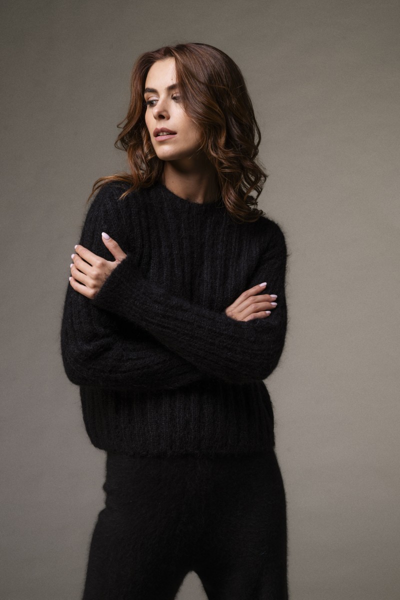 Majestic Filatures |Maglia girocollo in mohair e lana merinos