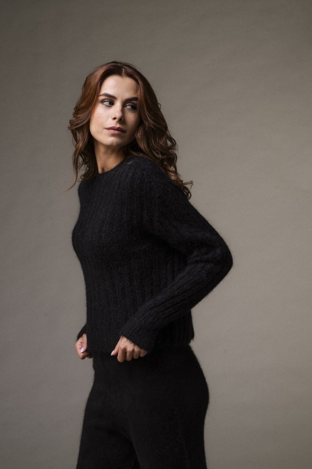 Majestic Filatures |Maglia girocollo in mohair e lana merinos