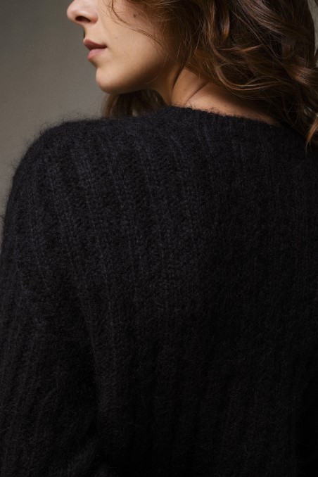 Majestic Filatures |Maglia girocollo in mohair e lana merinos