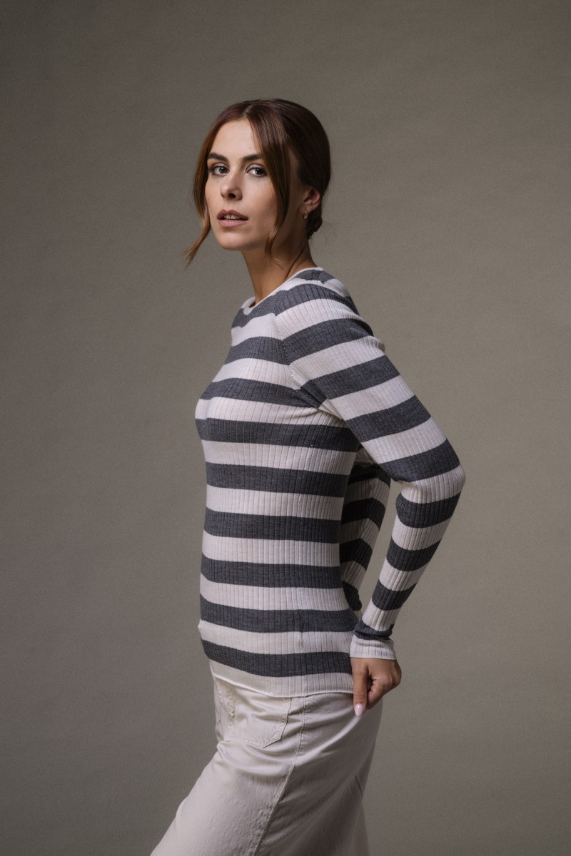 Majestic Filatures | Maglia girocollo a costine