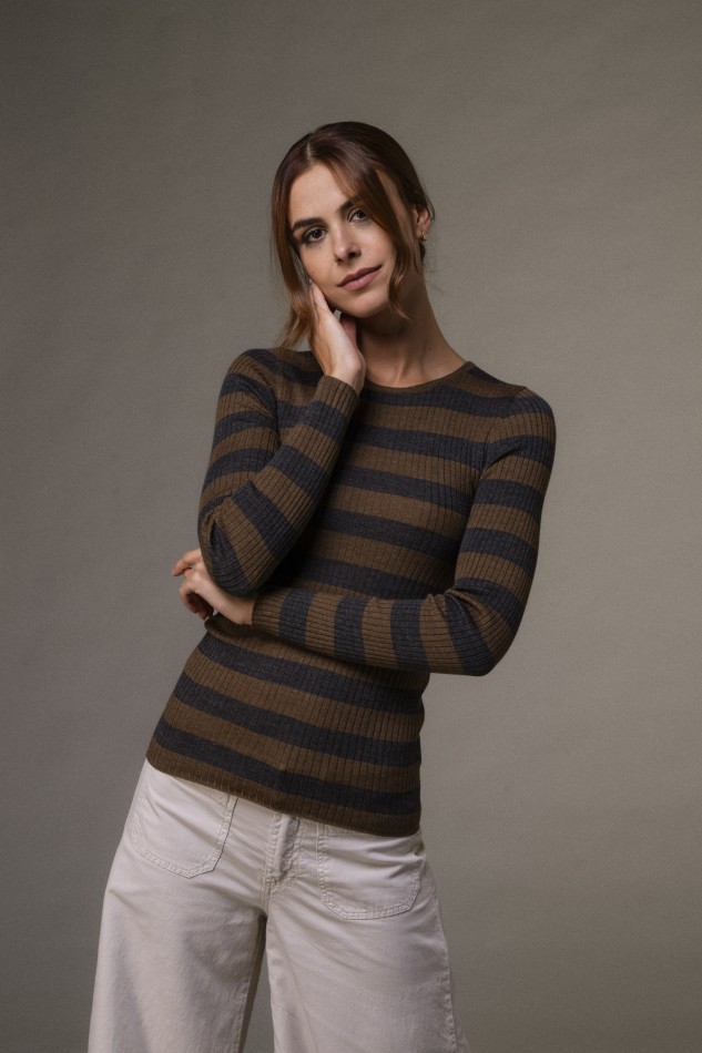 Majestic Filatures | Maglia girocollo a costine