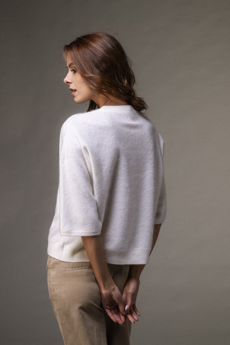 Majestic Filatures | Pullover con manica al gomito