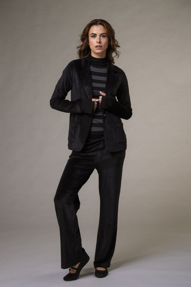 Majestic Filatures | Pantalone in velluto liscio 2