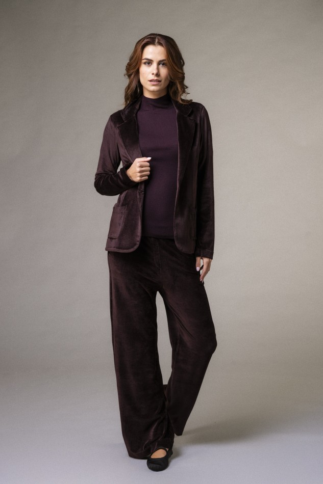 Majestic Filatures | Pantalone in velluto liscio 2